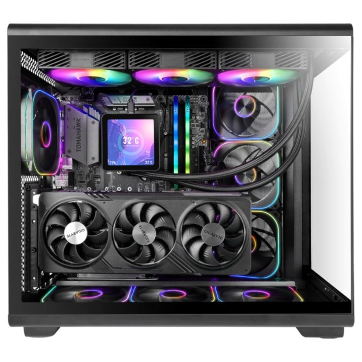 CAJA ORDENADOR MARS GAMING MC-REVMAX ATX ARGB LCD 11.8" CRISTAL TEMPLADO NEGRA