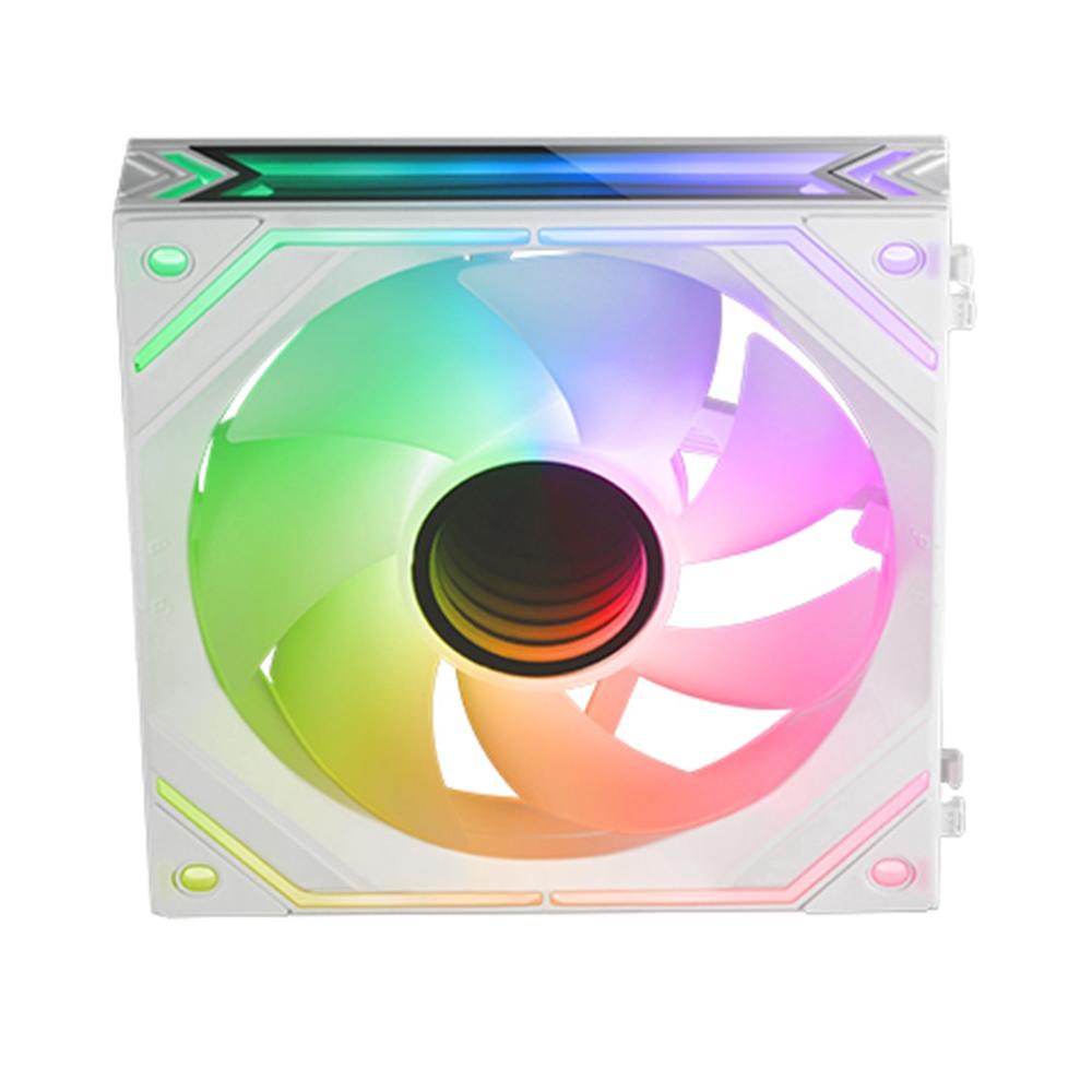 VENTILADOR CAJA MARS GAMING MF-LINKFINITY ARGB 2X120MM BLANCO