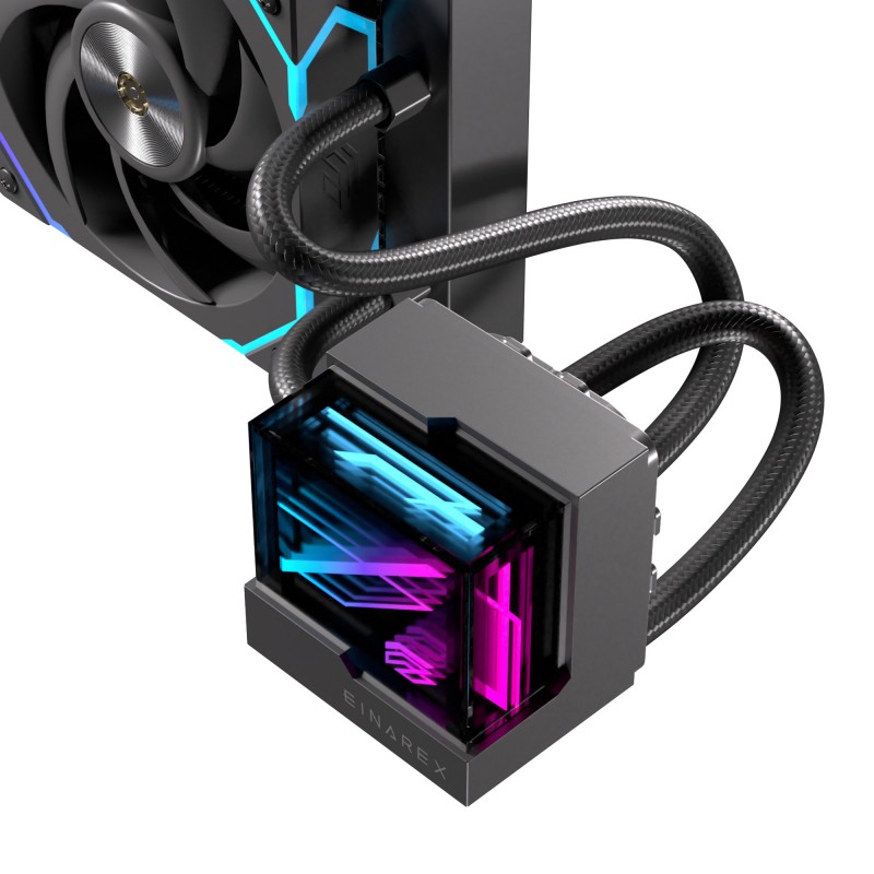KIT REFRIGERACION LIQUIDA EINAREX VERTEX 240 RGB 2X 120MM NEGRO