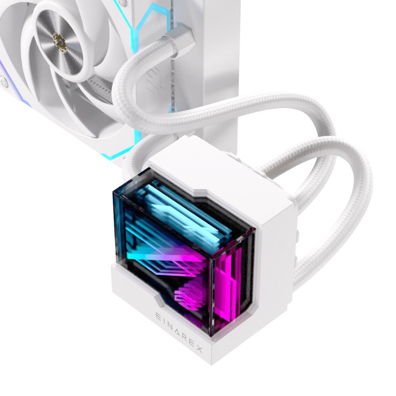 KIT REFRIGERACION LIQUIDA EINAREX VERTEX 360 RGB 3X 120MM BLANCO