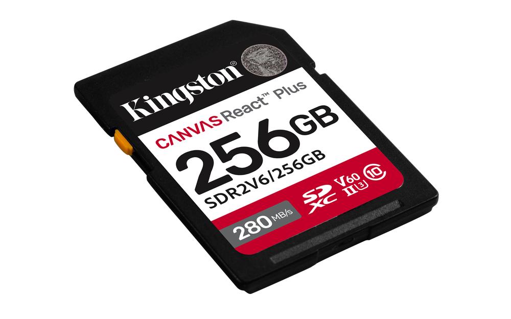TARJETA MEMORIA SDXC 256GB KINGSTON CANVAS REACT PLUS UHS-II CLASE 10