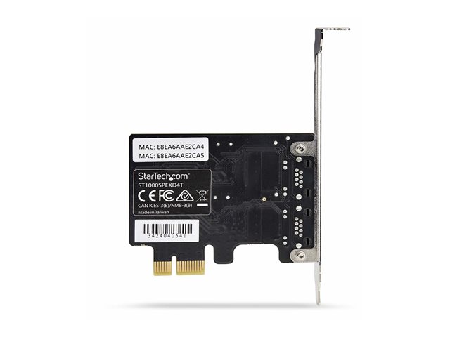 TARJETA DE RED STARTECH ST1000SPEXD4T 2X GIGABIT ETHERNET PCI EXPRESS