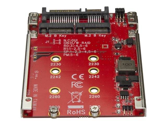 ADAPTADOR M.2 A SATA STARTECH PARA BAHIA 2.5" ROJO