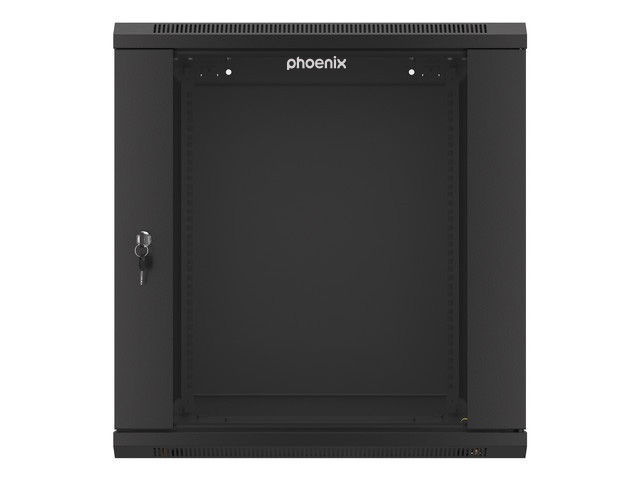 ARMARIO RACK PHOENIX 12U 600X600X640 AUTO-ENSAMBLADO 19'' HASTA 60 KG NEGRO