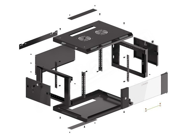 ARMARIO RACK PHOENIX 4U 600X450X279 AUTO-ENSAMBLADO 19'' HASTA 60 KG NEGRO