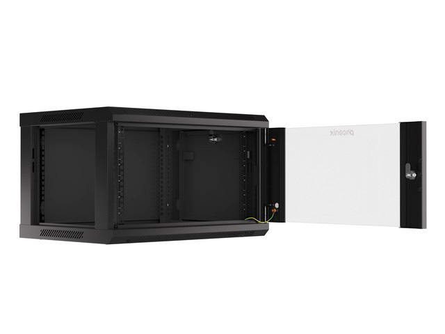 ARMARIO RACK PHOENIX 6U 600X450X368 AUTO-ENSAMBLADO 19'' HASTA 60 KG NEGRO
