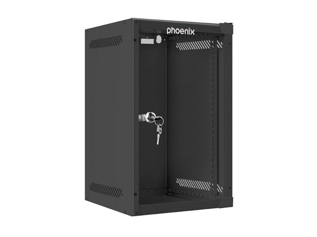 ARMARIO RACK PHOENIX 9U 280X310X470 MURAL 10'' HASTA 20 KG NEGRO