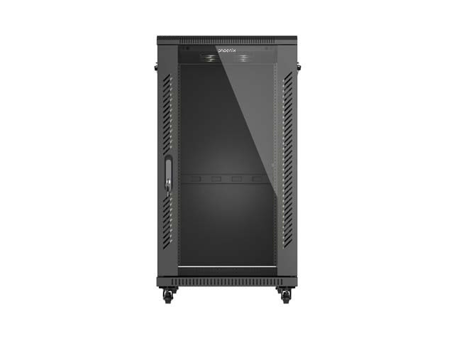 ARMARIO RACK PHOENIX 22U 600X800 DE PIE SERVIDOR 19'' HASTA 1000 KG NEGRO