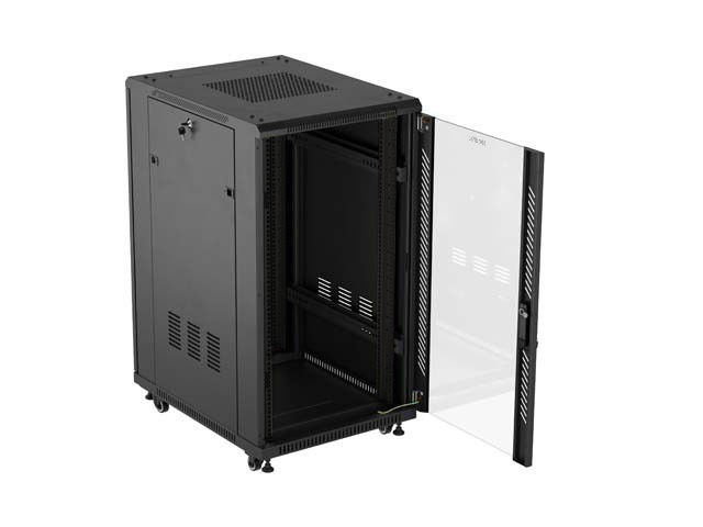 ARMARIO RACK PHOENIX 22U 600X800 DE PIE SERVIDOR 19'' HASTA 1000 KG NEGRO
