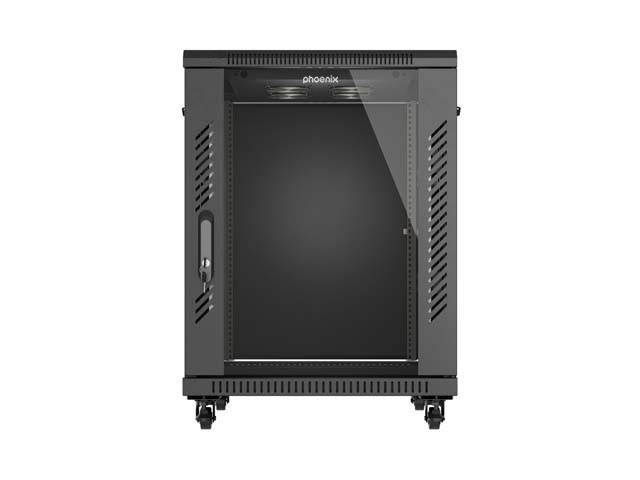 ARMARIO RACK PHOENIX 15U 600X800 SERVIDOR 19'' ALTA DENSIDAD NEGRO