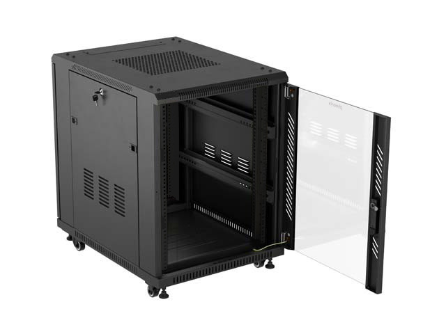 ARMARIO RACK PHOENIX 15U 600X800 SERVIDOR 19'' ALTA DENSIDAD NEGRO