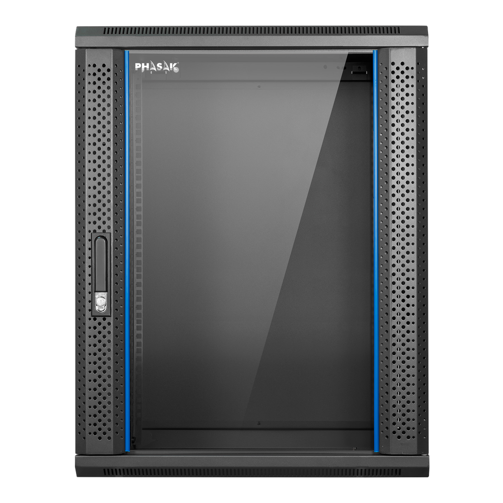 ARMARIO RACK MURAL 19" PHASAK PRO 12U 600×600 MONTADO PHO 3112