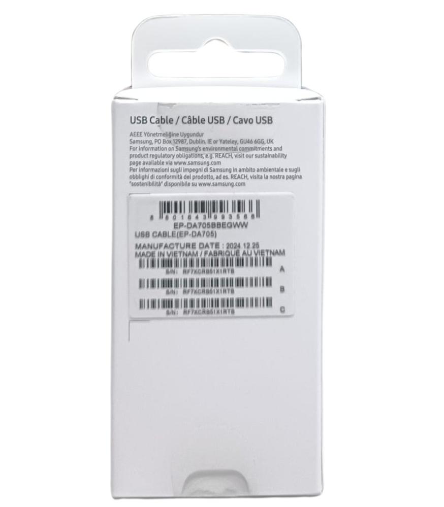 CABLE USB TIPO C SAMSUNG 1M/ MACHO-MACHO/ NEGRO