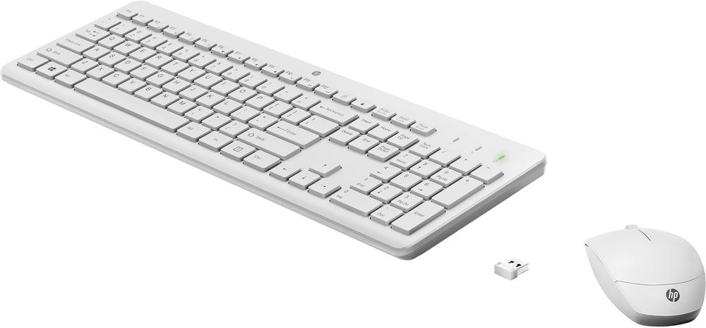 TECLADO + RATON HP 230 WIRELESS INALAMBRICO/ BLANCO