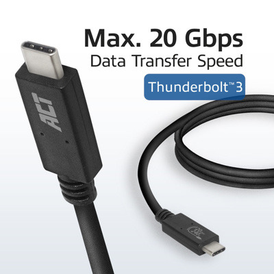 CABLE USB-C USB 4.0 240W 20GBPS USB-IF 1M ACT CONNECTIVITY