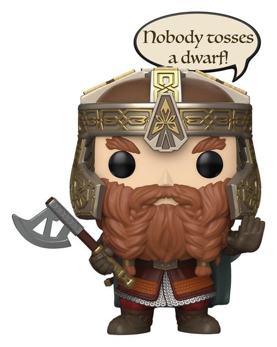FUNKO POP Sayings: EL SEÑOR DE LOS ANILLOS Gimli Nobody Tosses a Dwarf