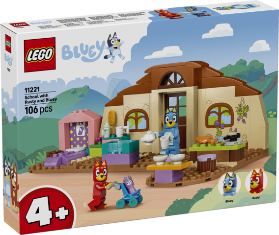 LEGO ESCUELA CON RUSTY Y BLUEY