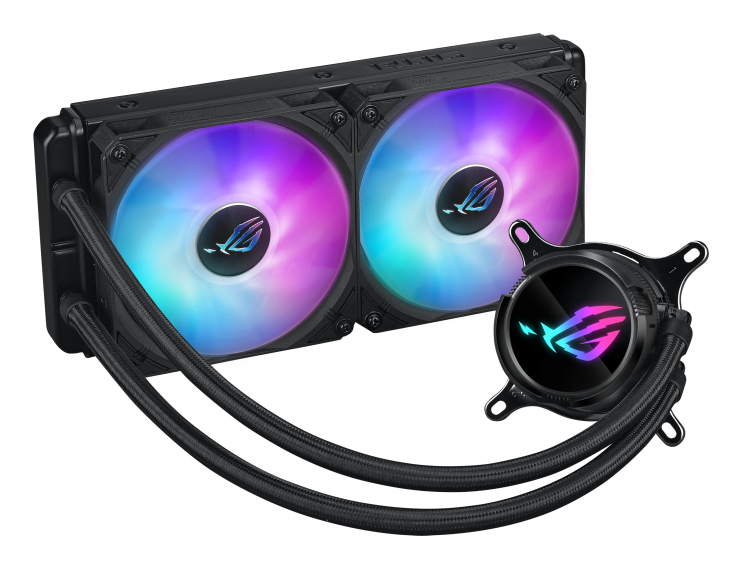 KIT REFRIGERACION LIQUIDA ASUS ROG STRIX LC III 240 ARGB 2X 120MM NEGRO
