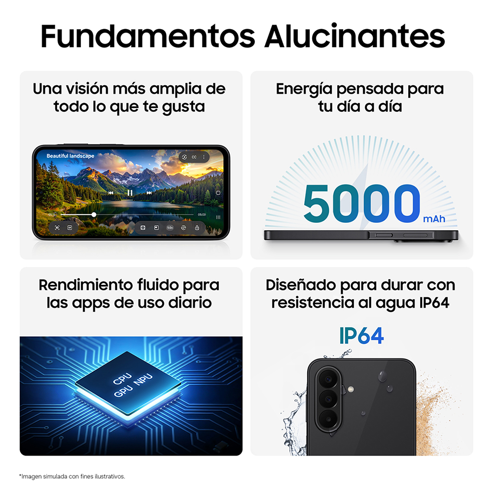 MOVIL SAMSUNG GALAXY A27 5G 6/128GB NEGRO