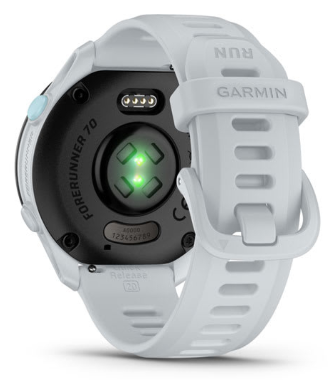 Garmin Forerunner 70 3,05 cm (1.2") AMOLED 43 mm Digital 390 x 390 Pixeles Pantalla táctil Blanco GPS (satélite)