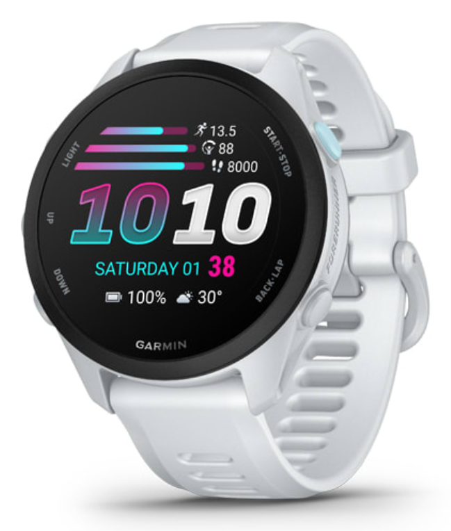 Garmin Forerunner 70 3,05 cm (1.2") AMOLED 43 mm Digital 390 x 390 Pixeles Pantalla táctil Blanco GPS (satélite)