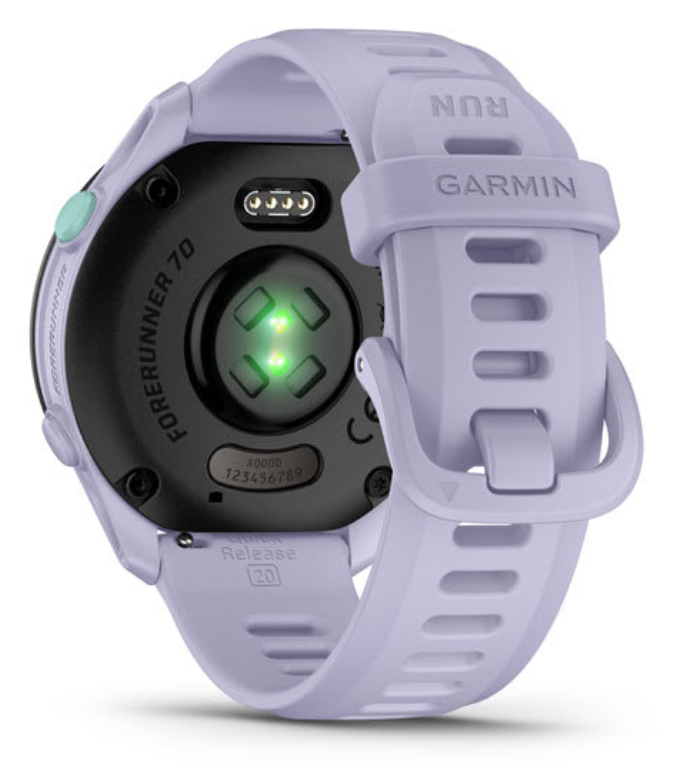Garmin Forerunner 70 3,05 cm (1.2") AMOLED 43 mm Digital 390 x 390 Pixeles Pantalla táctil Lavanda GPS (satélite)