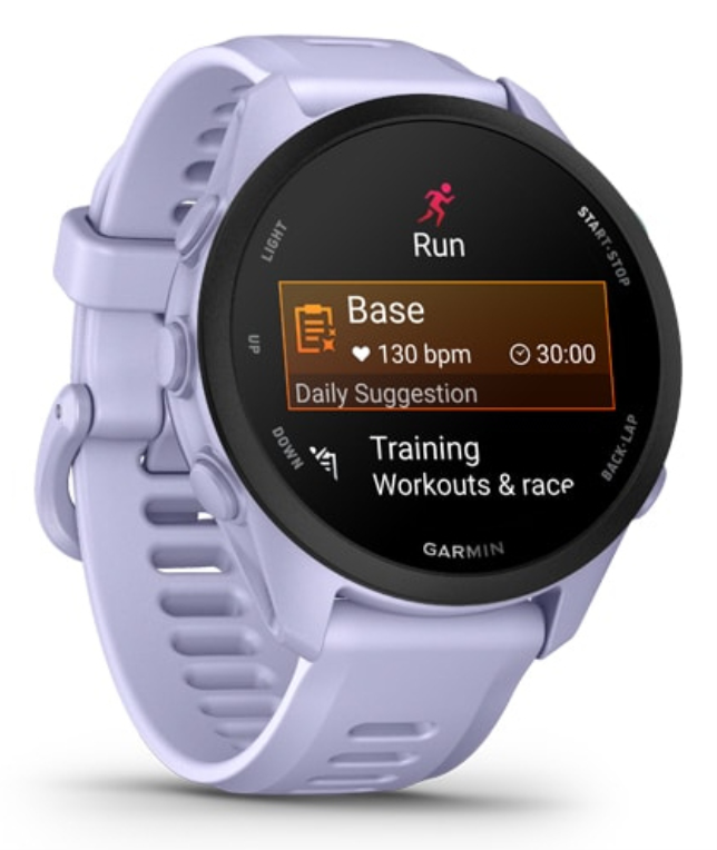 Garmin Forerunner 70 3,05 cm (1.2") AMOLED 43 mm Digital 390 x 390 Pixeles Pantalla táctil Lavanda GPS (satélite)