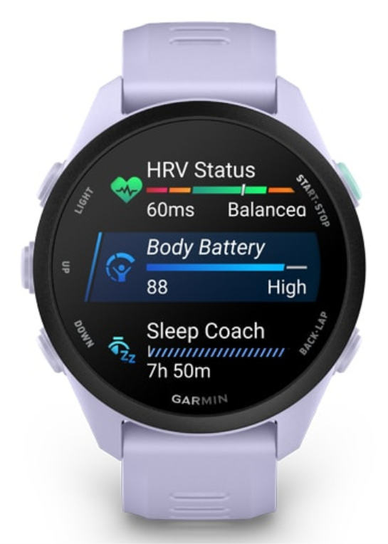 Garmin Forerunner 70 3,05 cm (1.2") AMOLED 43 mm Digital 390 x 390 Pixeles Pantalla táctil Lavanda GPS (satélite)