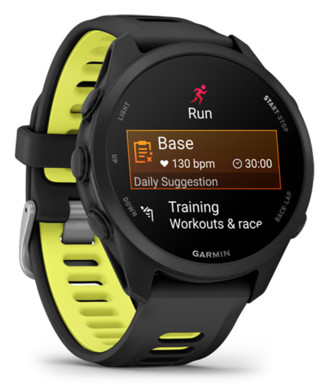 Garmin Forerunner 170 3,05 cm (1.2") AMOLED 30 mm Digital 390 x 390 Pixeles Pantalla táctil Negro GPS (satélite)