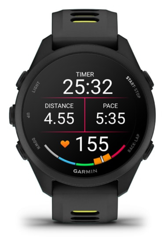 Garmin Forerunner 170 3,05 cm (1.2") AMOLED 30 mm Digital 390 x 390 Pixeles Pantalla táctil Negro GPS (satélite)