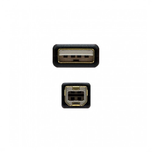CABLE IMPRESORA FERRITA NANOCABLE USB-A A USB-B 2M NEGRO MACHO A MACHO