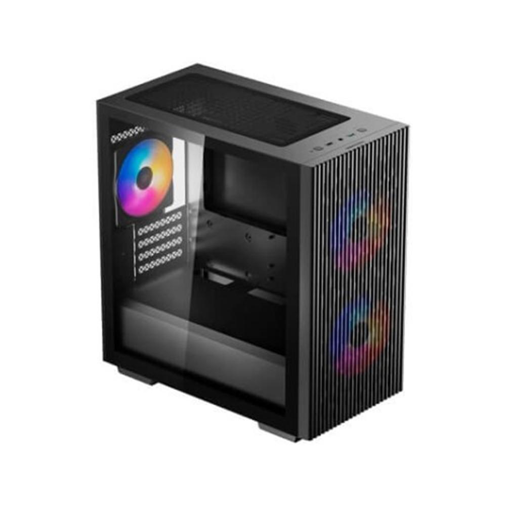CAJA ORDENADOR GAMING DEEPCOOL MATREXX 40 3F M-ATX ARGB CRISTAL TEMPLADO NEGRO