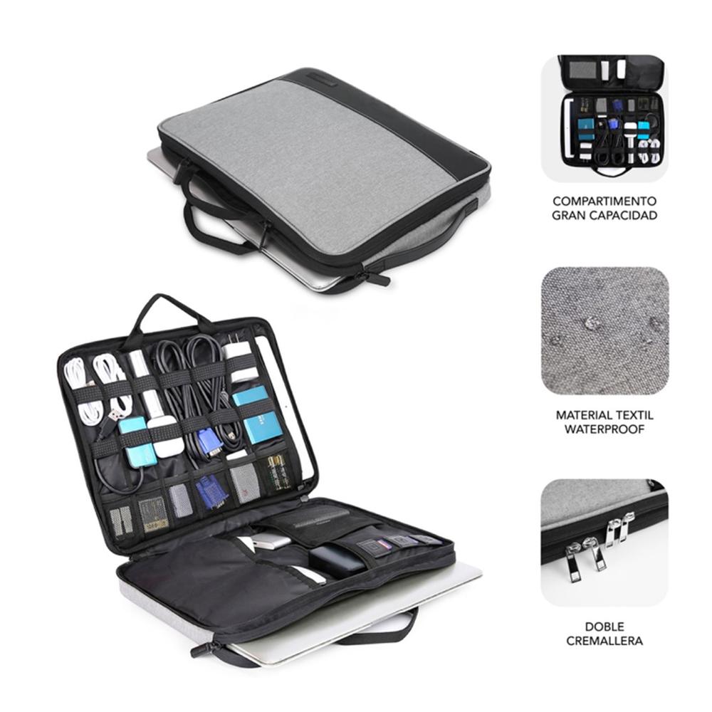 FUNDA SUBBLIMI ADVANCE LAPTOP SLEEVE PARA PORTATIL 13.3"-14" GRIS