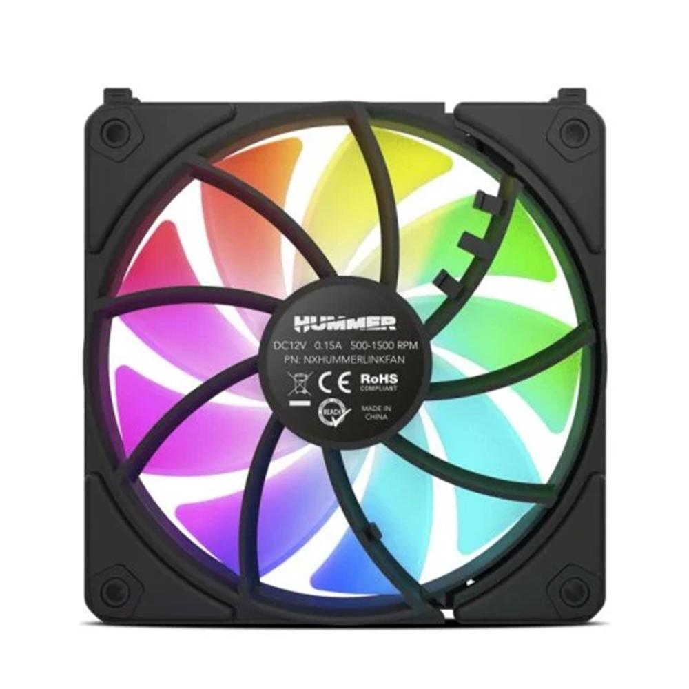 VENTILADOR CAJA NOX HUMMER EASYLINK ARGB 120MM NEGRO