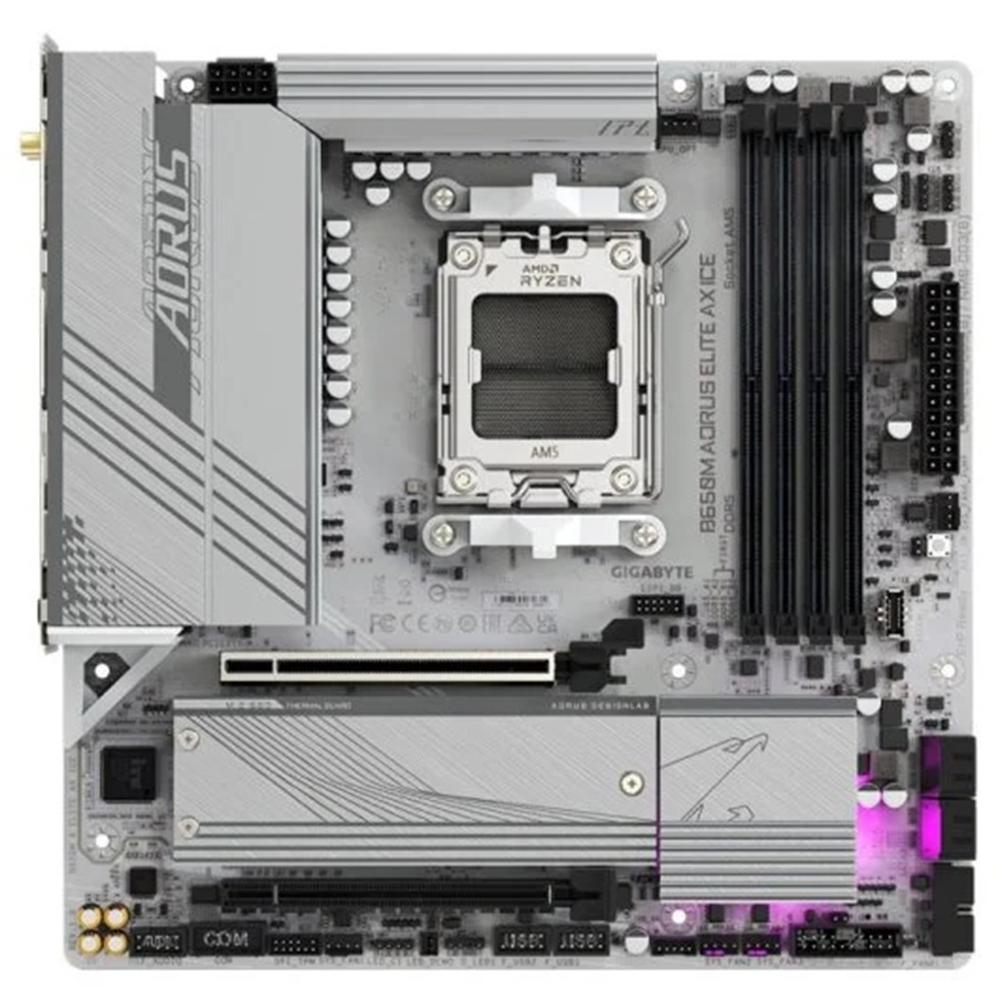 PLACA BASE GIGABYTE B650M A ELITE AX ICE AM5 ATX 4XDDR5
