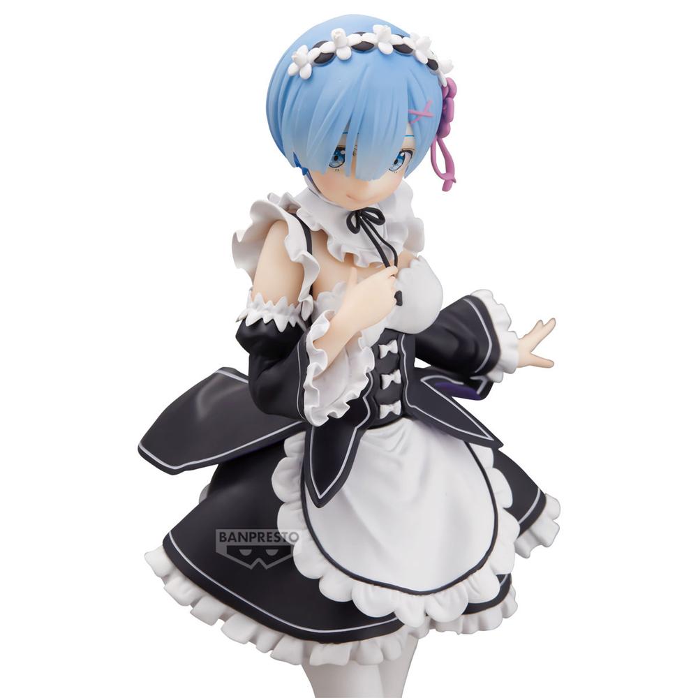 FIGURA BANPRESTO RE: ZERO STARTING LIFE IN ANOTHER WORLD GLITTER & GLAMOURS REM MAID VER. 24CM