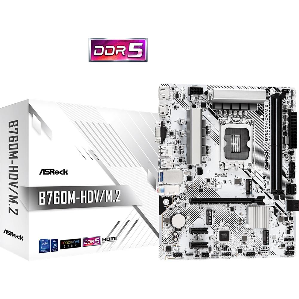 PLACA BASE ASROCK B760M-HDV M.2 1700 MATX/ 2X DDR5
