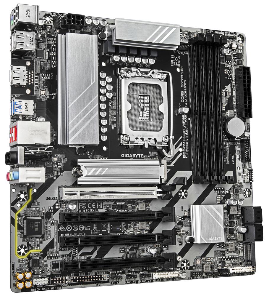 PLACA BASE GIGABYTE B860M DS3H WIFI6E MATX/ 4X DDR5/ LGA1851