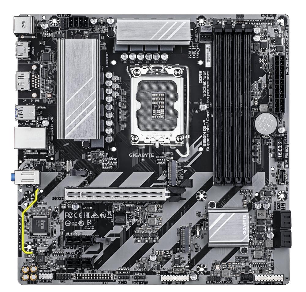 PLACA BASE GIGABYTE B860M D3HP MATX/ 4X DDR5/ 4X SATA3 LGA1851