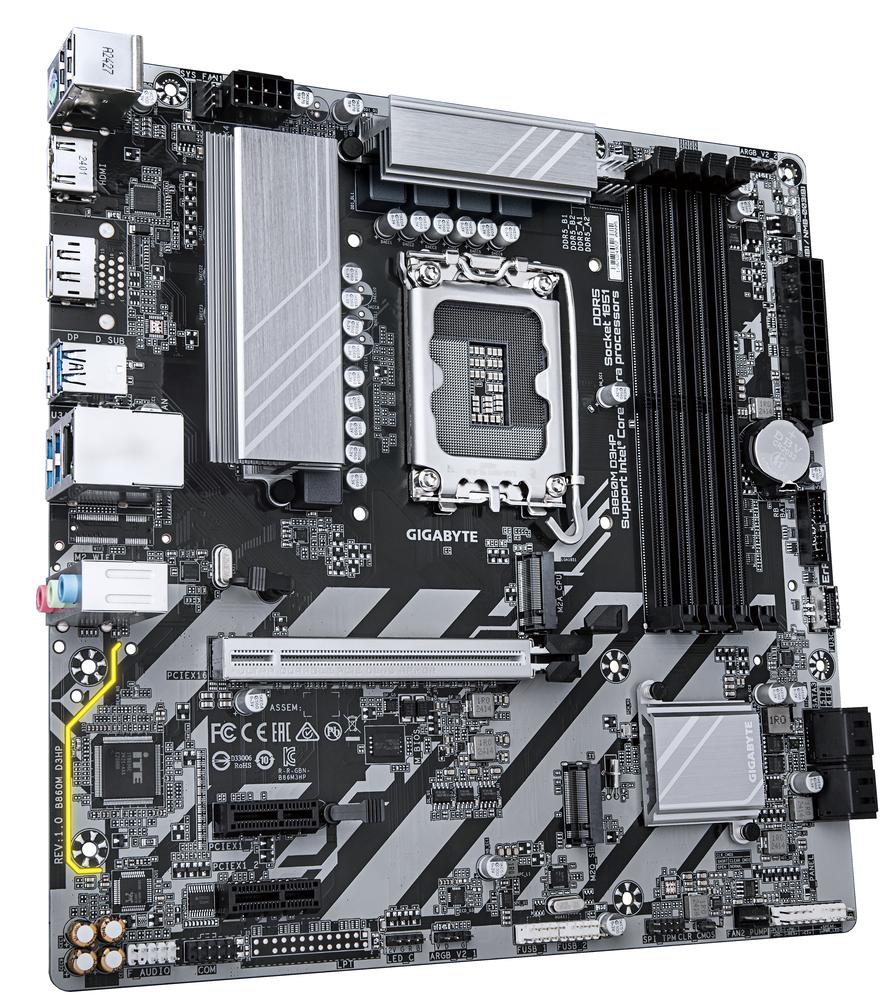 PLACA BASE GIGABYTE B860M D3HP MATX/ 4X DDR5/ 4X SATA3 LGA1851