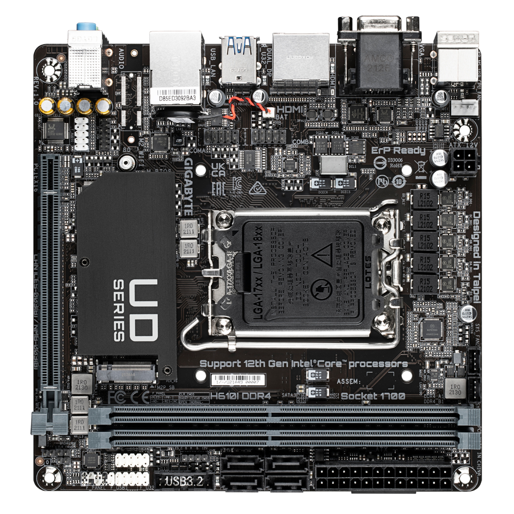 PLACA BASE GIGABYTE H610I DDR4 M-ITX/ 2X DDR4