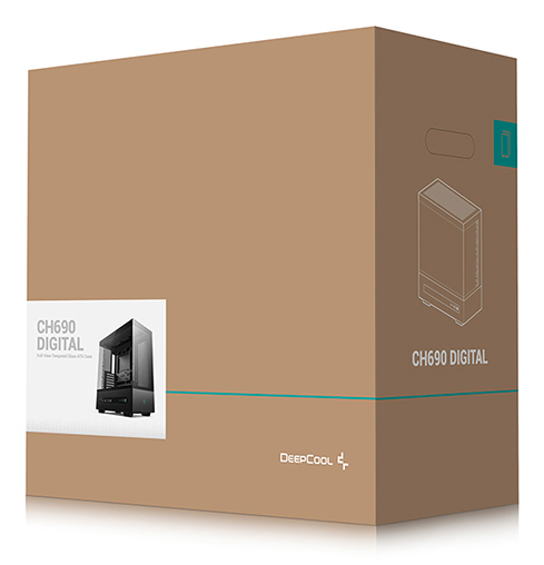 CAJA ORDENADOR GAMING DEEPCOOL ATX CH690 CRISTAL TEMPLADO NEGRA