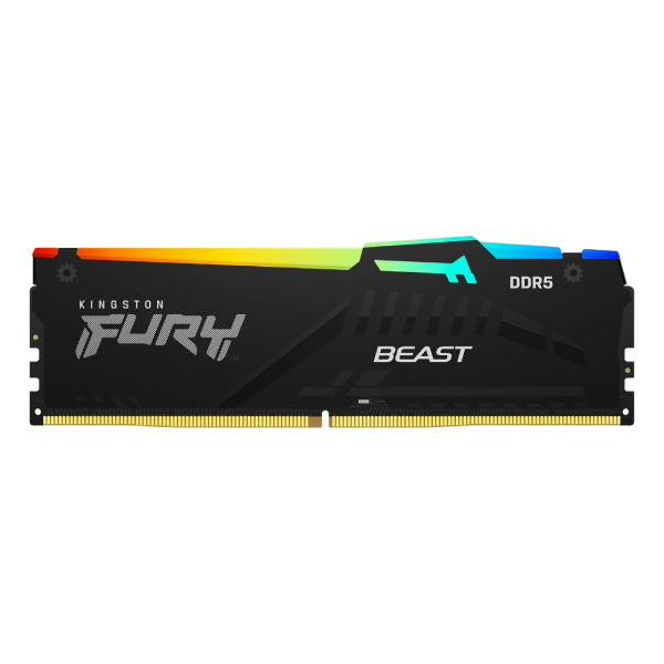 MEMORIA RAM DDR5 64GB 2 X 32GB KINGSTON / 6400 MHZ / PC5-51200 / FURY BEAST RGB / CL32 / 1.4V