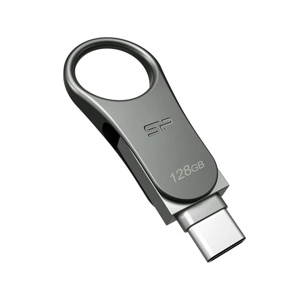 MEMORIA USB 3.2 / USB TIPO C SILICON POWER C80 128GB DUAL METALICO