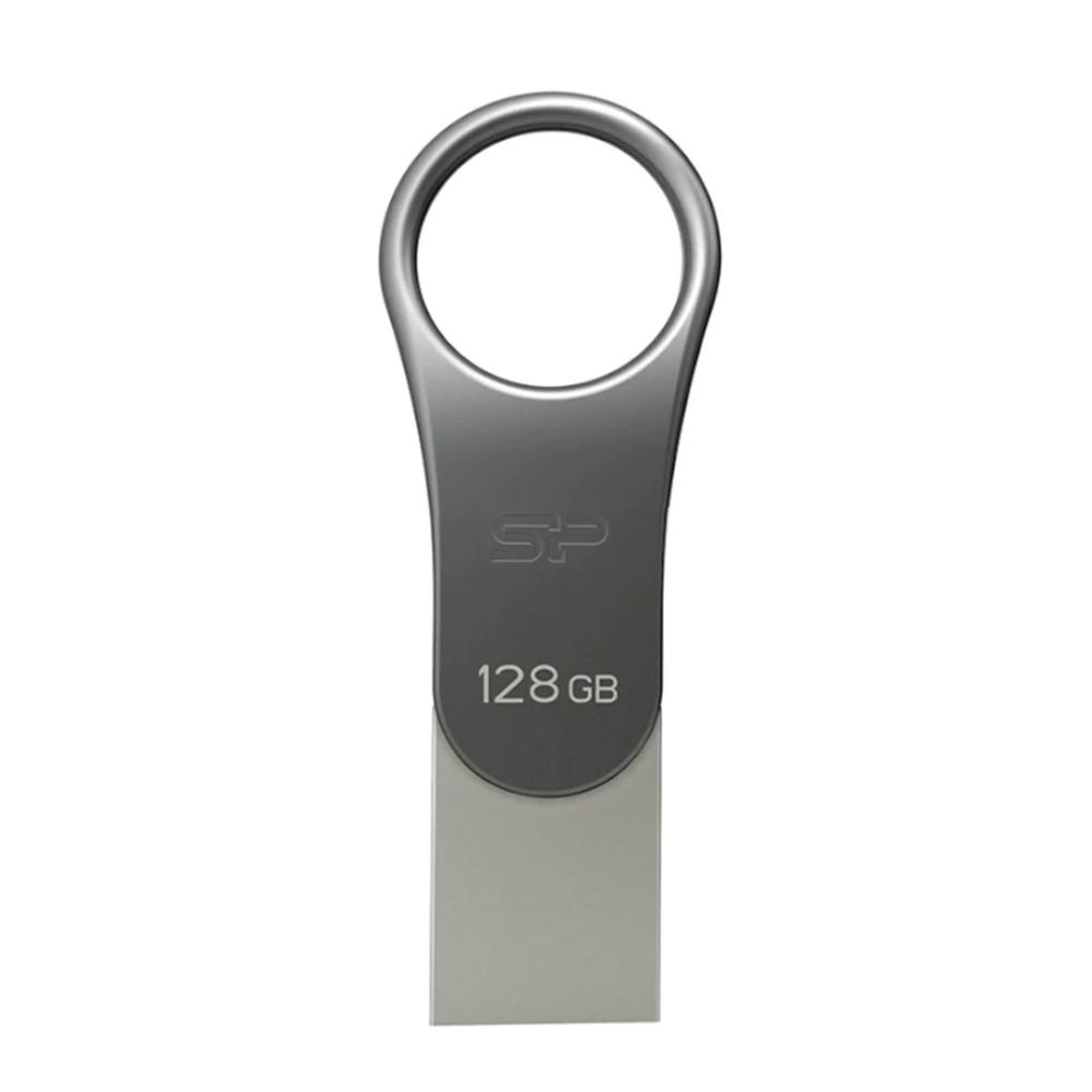 MEMORIA USB 3.2 / USB TIPO C SILICON POWER C80 128GB DUAL METALICO