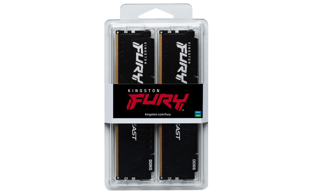 MEMORIA RAM DDR5 32GB 2 X 16GB KINGSTON / 6000 MHZ / PC5-48000 / FURY BEAST / CL36 / 1.35V