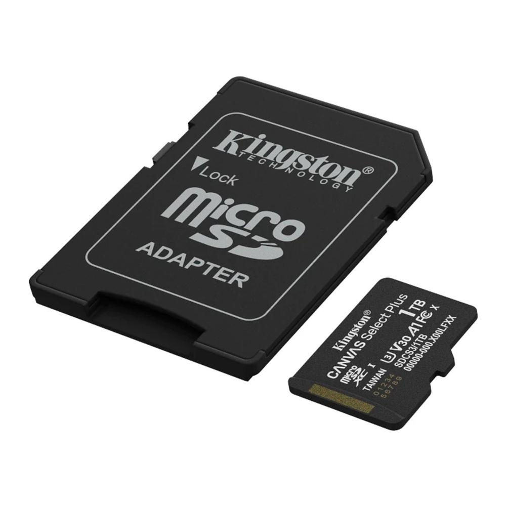 TARJETA MEMORIA MICRO SECURE DIGITAL SDXC 1TB KINGSTON CANVAS SELECT PLUS CLASE 10 UHS-1 + ADAPTADOR SD