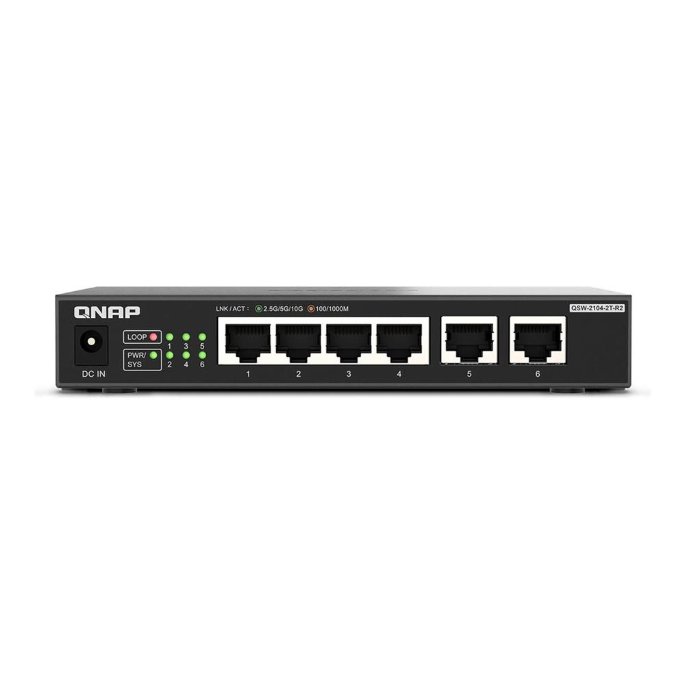 SWITCH QNAP QSW-2104-2T-R2 6 PUERTOS