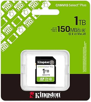 TARJETA MEMORIA SDXC 1TB KINGSTON CANVAS SELECT PLUS UHS-I CLASE 10