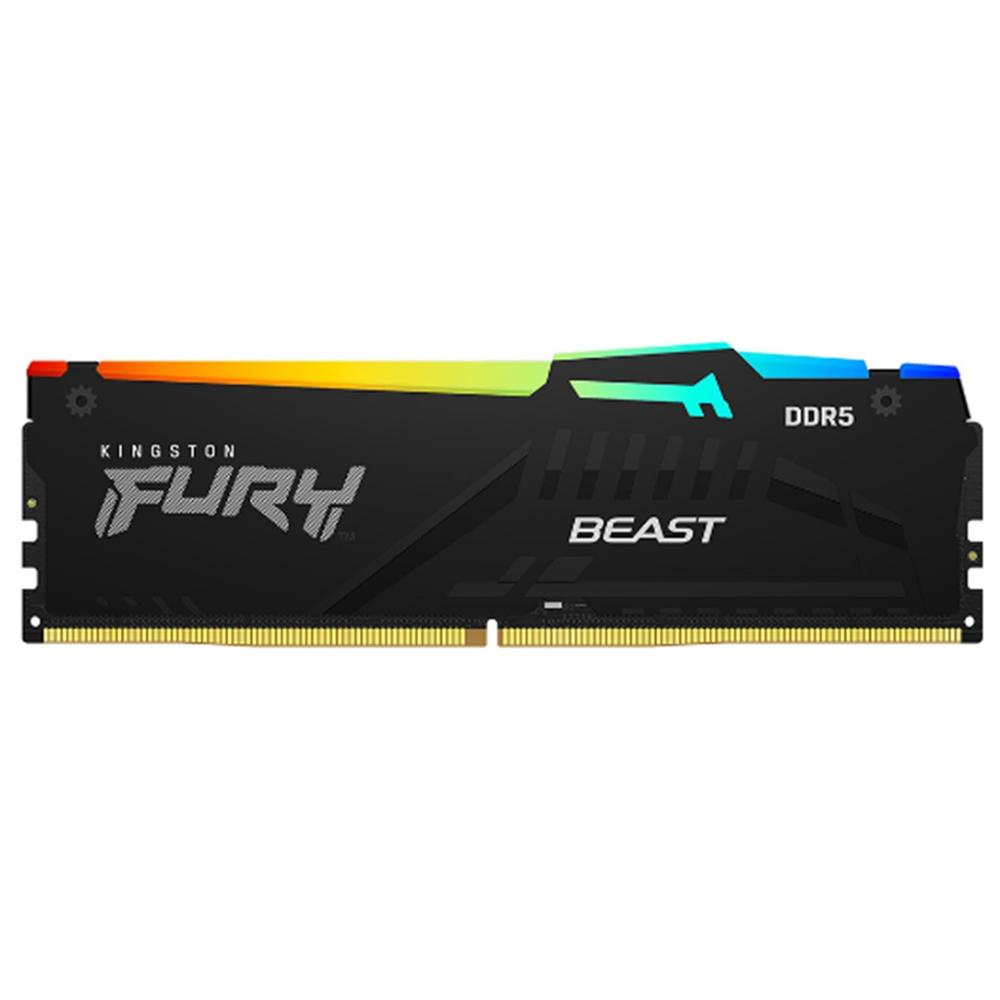 MEMORIA RAM DDR5 32GB KINGSTON / 6000MT/S / PC5-48000 / DIMM / FURY BEAST RGB / CL30 / 1.4V